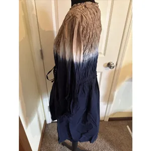 APIECE APART Aldea Smocked Mini Dress Navy Shibori Dress Small Boho Coastal thumbnail 4