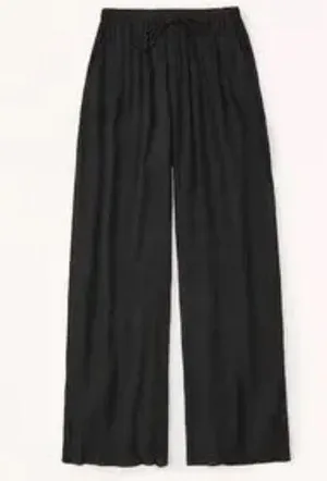 Soft A&F collection large long black wide leg sweatpants thumbnail 1