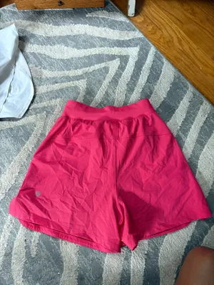 Lululemon hot pink high waisted athletic shorts 0 thumbnail 2