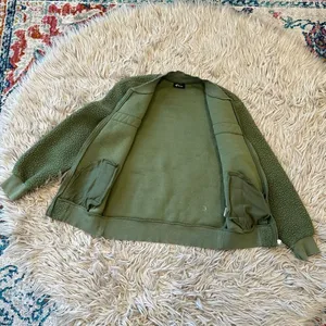 Zyia active flying V olive green fleece jacket xxs thumbnail 6