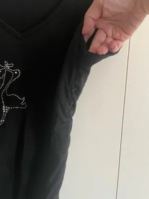 Candy Rain Maternity Black rhinestone Crane with diaper top with rhinestone - Size S thumbnail 3