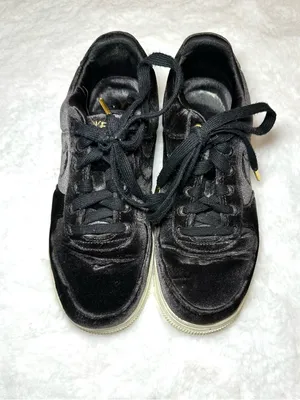 NIKE Air Force 1 AF1 Low Black Velvet Youth 4.5 Women’s 6 Lux Streetwear Sneaker thumbnail 8