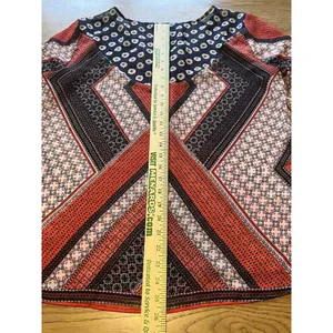 Figueroa & Flower Blouse Shirt Women Size‎ Large Boho Tunic Floral Patchwork thumbnail 8