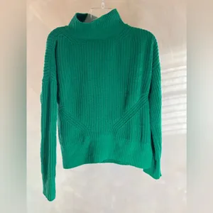 Crown & Ivy Sweater; Womens Green Knit Pullover Mock Neck Polyester, Sz : S thumbnail 10