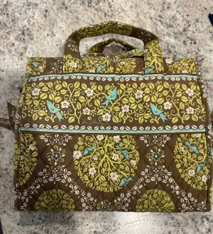 Vera Bradley Sittin In A Tree Hanging Cosmetic Makeup organizer foldable Storage thumbnail 1