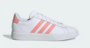 Adidas Grand Court White and Pink Shoes thumbnail 8