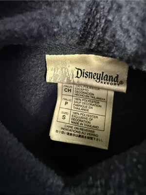Disneyland Disney Vintage Mickey & Friends Fleece Hoodie‎ Pullover Navy Blue S thumbnail 5