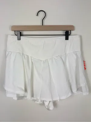 Free People Schooling You Skort White Women’s Size XL New Active Shorts Flowy thumbnail 3