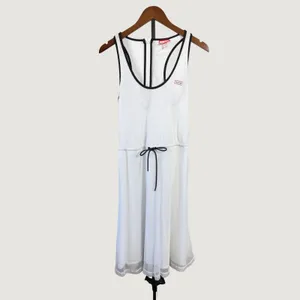 Hunter for Target White Mesh Tennis Dress Black Trim Racerback Small thumbnail 7