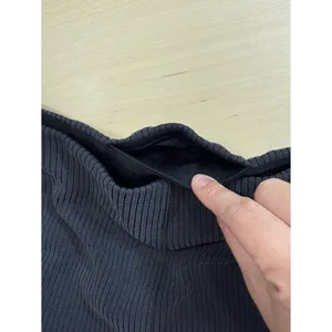Lululemon Ribbed Softstreme Zip-Leg High-Rise Cropped Pants 25" Black Women’s 10 thumbnail 8