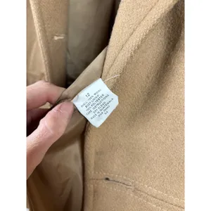 Vintage 2000s Mackintosh New England Camel Wool Blend Peacoat Women's 12 thumbnail 12