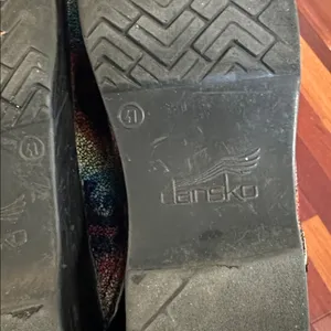 DANSKO Professional Clogs Metallic Patent Leather Abstract Colorful Artsy 41 thumbnail 10