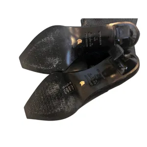 Vincenzo x Free People Friday Fever Heel Boots Slouchy Black Leather Croc Size 7 thumbnail 8