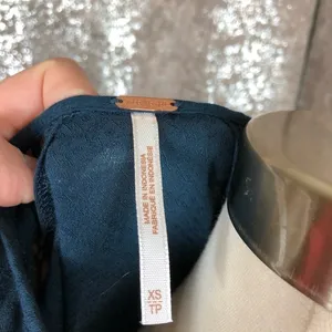 Free people blue top boho festival women's size‎ XS thumbnail 6