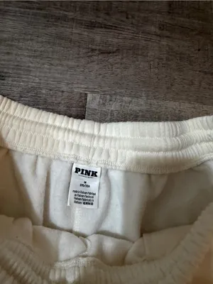 VICTORIA’S SECRET PINK Fleece Rolled Hem Short in Winter White Wanted Bling thumbnail 5