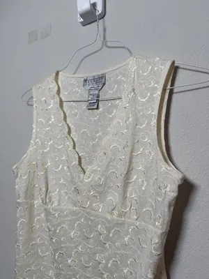Vintage Cream White Y2K Romantic Tank Top thumbnail 2