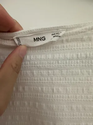 GUC Mango White Cropped Boxy T-Shirt thumbnail 2