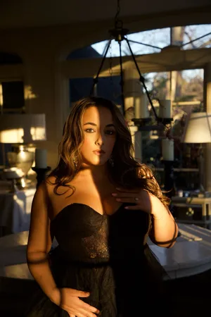 Black ruffle Formal Gown thumbnail 5