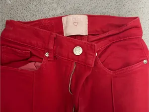REVICE Red Velvet Flared High-Rise Pants thumbnail 5