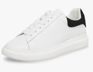 NWOT Steve Madden Gaines White/Black Faux Leather Platform Sneakers Women’s 11M thumbnail 1