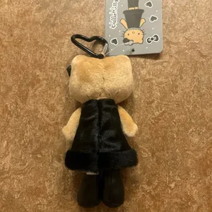 Sanrio Hello Kitty Long Legged Style with Pearl Necklace Plush Keychain Tan thumbnail 2