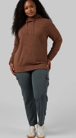 32 degrees Women's Brown Fleece Hooded Jacket thumbnail 1