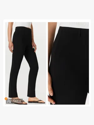 Quince Ultra Stretch Ponte Straight Leg Pants Black thumbnail 3