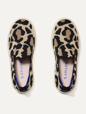 Rothy's Leopard Knit Slip-On Flats - Black & Tan thumbnail 2