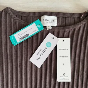 Pinque Franchesca Long Sleeve Sweater Brown Large NWT STITCH FIX thumbnail 2