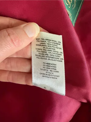 Aritzia Wilfred The Only Coat Wool Cashmere Red Size XS Small Luxury Minimalist thumbnail 8