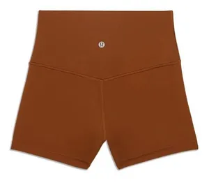 Lululemon Align High-Rise Short 4" Copper Rust Orange Nulu Yoga Shorts Size 18 thumbnail 1