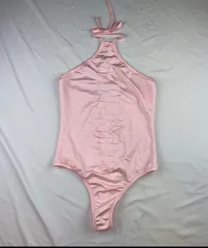 NEW Lingerie Bodysuit Pink thumbnail 4