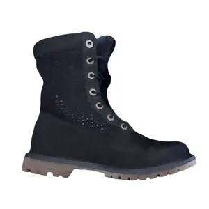 Timberland Black Lace Up Combat Boots Textured Shaft Chunky Sole Women's Size 7 thumbnail 4