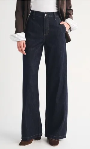 Abercrombie and Fitch High Rise Wide Leg Trouser Pant thumbnail 1