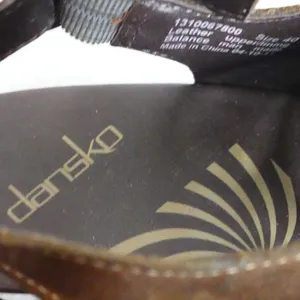 Dansko Rowena Brown Leather Embroidered Peep-Toe High Heel Clogs Size EU 40/US 9 thumbnail 5