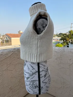Staud Bette merino wool rib-knit cap sleeve turtleneck sweater size S small NEW thumbnail 8
