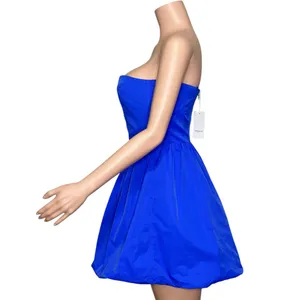 AMANDA UPRICHARD Pompeo Strapless Mini Dress, Cobalt, Medium thumbnail 7