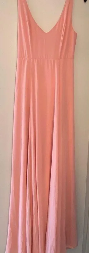 NWT Jenn Pink Maxi Bridesmaids Formal Dress - Size S thumbnail 3