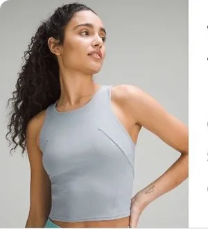 Lululemon Wunder Train Racerback Tank Top | Size 4 | Chambray thumbnail 1
