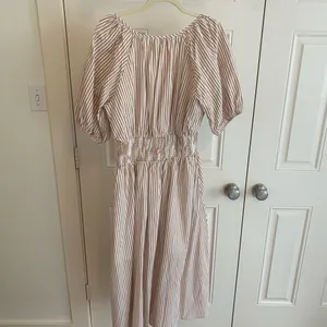 The Impeccable Pig Striped Tan Dress thumbnail 3