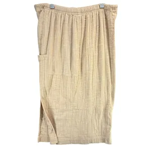 Free People In The Spotlight Midi Skirt Women M Tan Textured Boho Coastal Beachy thumbnail 4