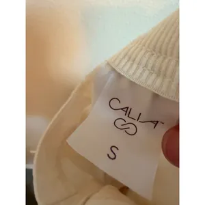 Calia Trousers Women Size M White Minimalist Elastic‎ Back Front Seam Pants thumbnail 6