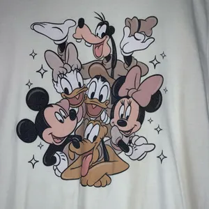 Disney Mickey Mouse & Friends T-Shirt Adult XXL Cream Retro Graphic Tee thumbnail 2