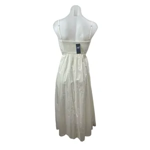 NEW Abercrombie & Fitch Smocked Cutout Sleeveless Midi Maxi Flare A-Line Dress S thumbnail 4