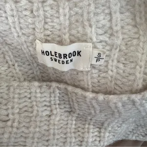 Holebrook Sweden Cajsa Ribbed Merino Wool Sweater Small Sand Shell Beige thumbnail 10