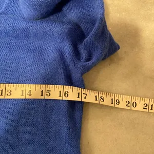 J. Crew Size M Royal Blue Long Sleeve Italian Spun Alpaca Blend Button Cardigan thumbnail 8