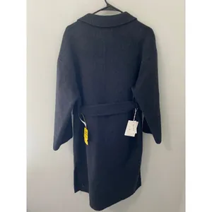 Sherl Studio Gray Wool Blend Belted Wrap Coat Women's Small thumbnail 2