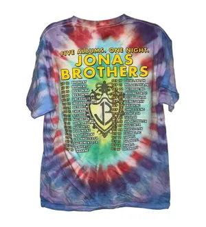 Jonas Brothers Five Albums One Night tour tee thumbnail 2