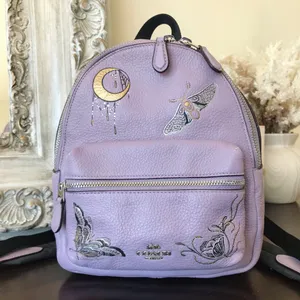 x Chelsea Champlain Leather Mini Charlie Backpack, Lilac Purple, F77899 thumbnail 8