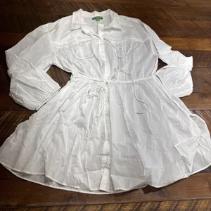 J Crew Tie-front beach shirt in cotton voile thumbnail 2